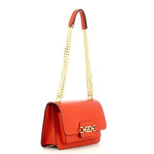 Michael Kors Red Crossbody Bag with Gold Chain